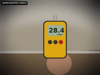 Representative sample: moisture meter reading